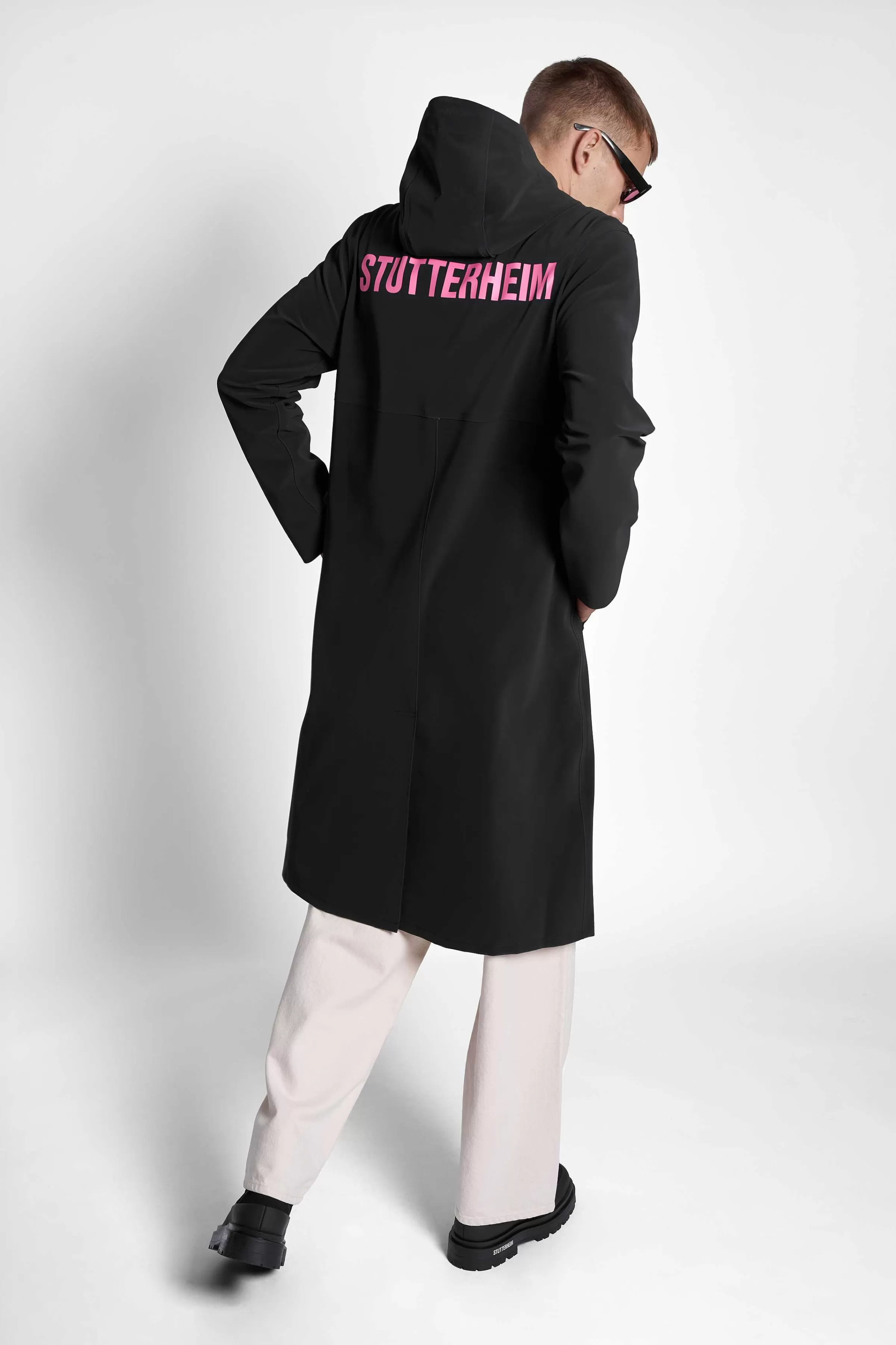 STUTTERHEIM Herresalg<Stockholm Long Matte Print Regnfrakk